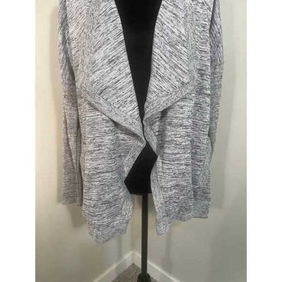 Athleta Heathered‎ Gray Open Front Cardigan - Picture 3 of 12